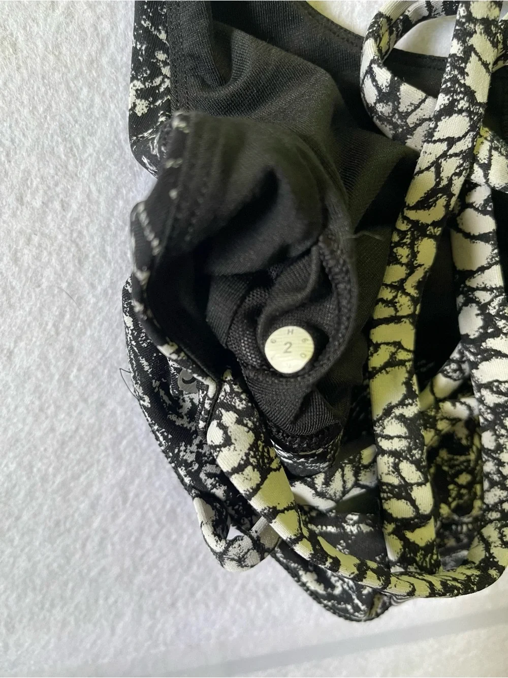 Lululemon athletica Black & White Crisscross Sports Bra